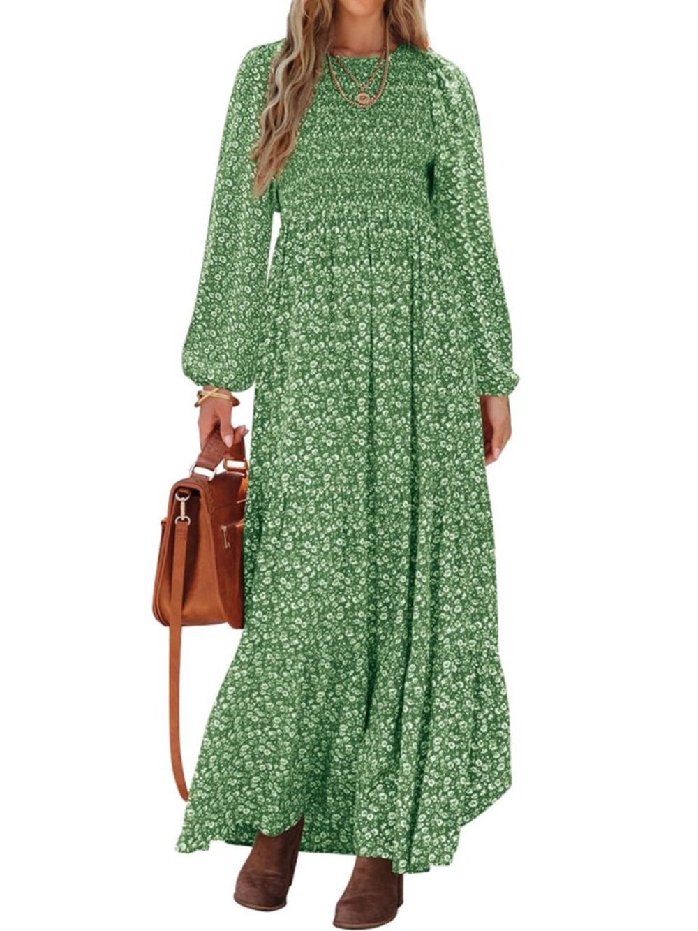 Long Sleeve Floral Maxi Fall Dresses for Women Trendy Outfits